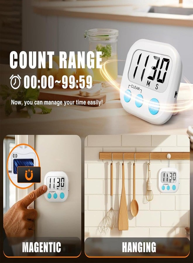 Lyrovo Digital Kitchen Timer with Alarm Kitchen Accessories - Large Display, Loud Beep, Magnetic Back, Stand & Hook - Countdown Timer for Cooking, Study, and Workout (1) - Image 4